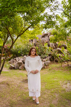 Khatoon White Embroidered Co-Ord Set