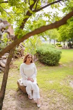 Khatoon White Embroidered Co-Ord Set