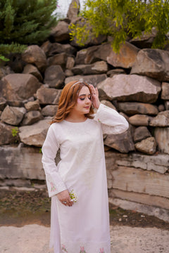 Khatoon White Embroidered Co-Ord Set