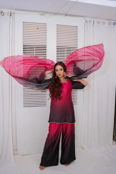 Pink & Charcoal Ombre 3-Piece