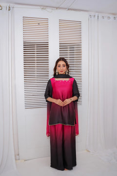 Pink & Charcoal Ombre 3-Piece