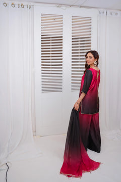 Pink & Charcoal Ombre 3-Piece