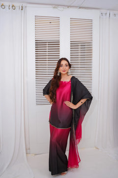 Pink & Charcoal Ombre 3-Piece