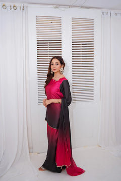Pink & Charcoal Ombre 3-Piece