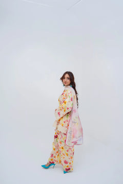 Khatoon Ivory Floral Printed 3-Piece Lawn Suit