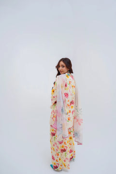 Khatoon Ivory Floral Printed 3-Piece Lawn Suit