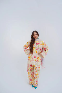 Khatoon Ivory Floral Printed 3-Piece Lawn Suit